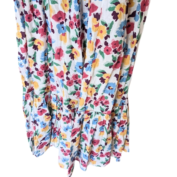 NEW THE GREAT The Dainty Dress Tropical Floral Midi Dress Size Large - Picture 9 of 12